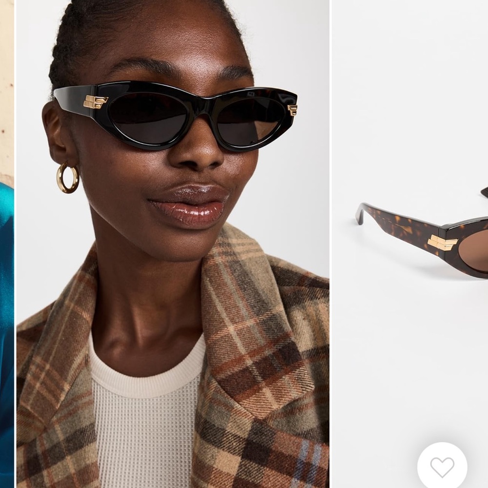 Bold ribbon cat eye sunglasses